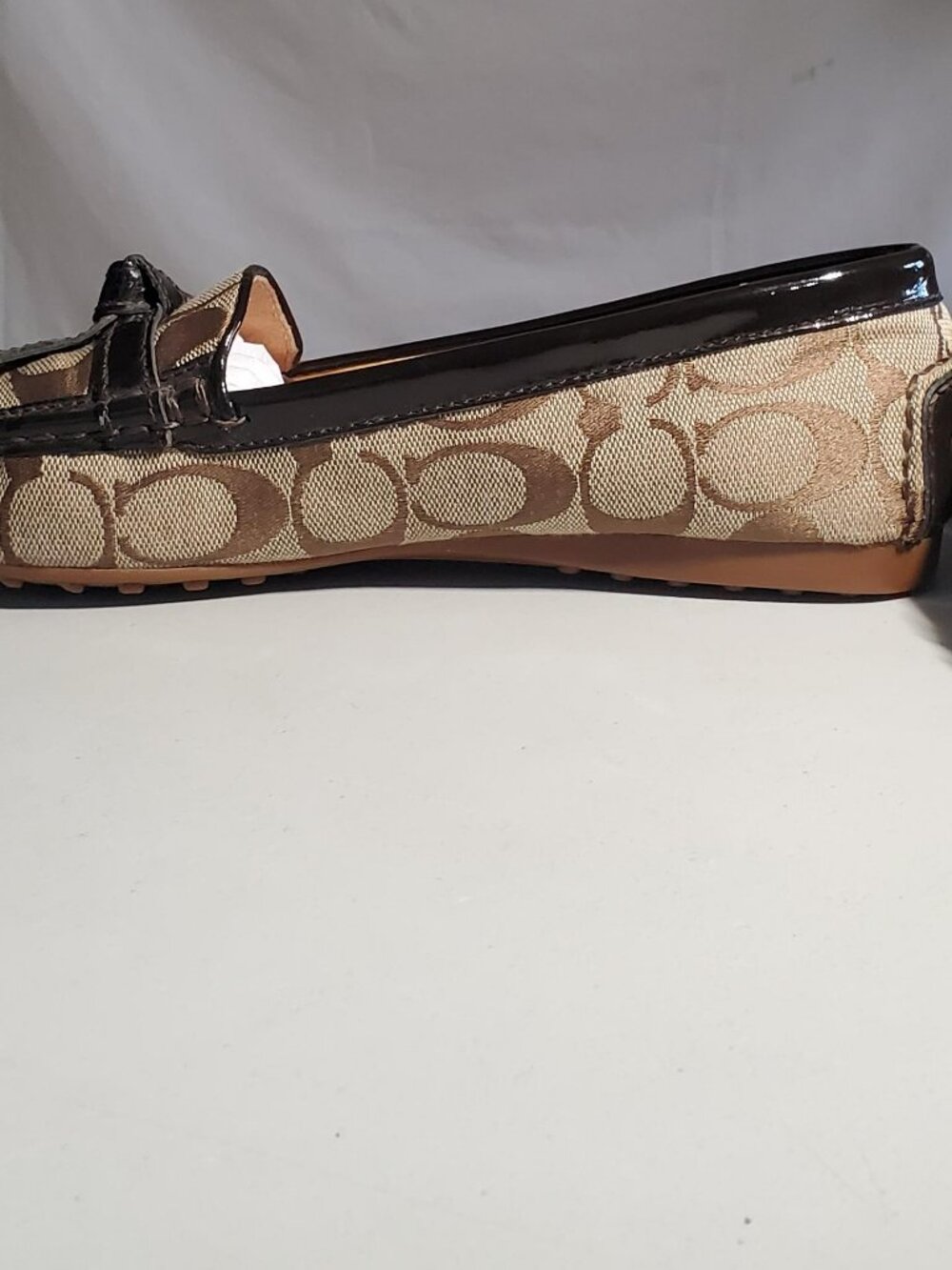Coach FRIDA Slip on Loafers 8.5 Signature Monogram Logo Brown - shipping incl - Picture 7 of 16